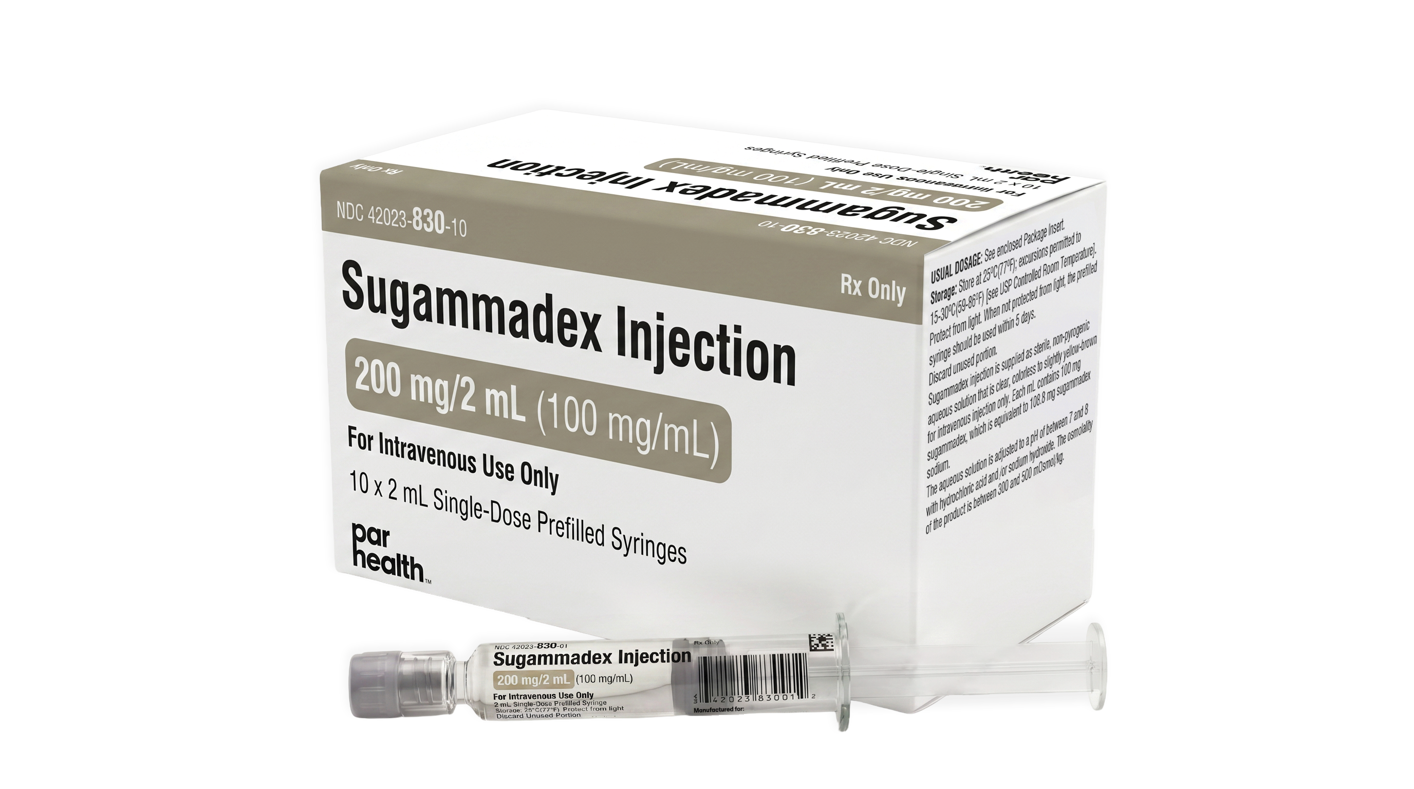 Sugammadex Injection prefilled syringes